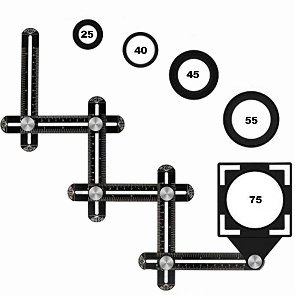 Шаблометр,шаблон для плитки,локатор для плитки,лінійка шабломер,шаблон для розмітки плитки (20015294) (98745585), фото 1