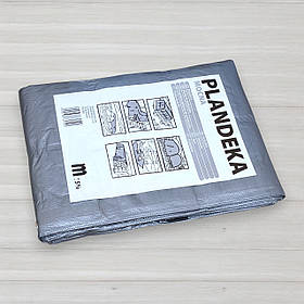 Тент поліпропіленовий сірий Plandeka, щільність 110г/м.кв, 3 Х 5м