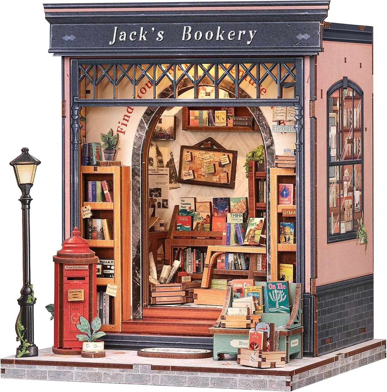 Румбокс Книжкова крамниця Джека Jack's Bookery DIY Dollhouse Kit CWGC-209, фото 1