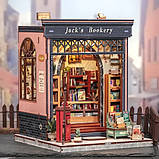 Румбокс Книжкова крамниця Джека Jack's Bookery DIY Dollhouse Kit CWGC-209, фото 3