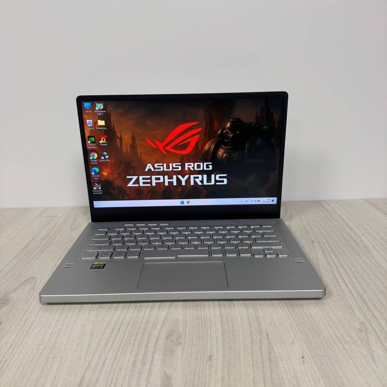 Б/в Ігровий ноутбук Asus ROG Zephyrus G14 GA401QM 14" 1920x1080| Ryzen 9 5900HS| 16GB RAM| 512GB SSD NVMe| RTX 3060 6GB