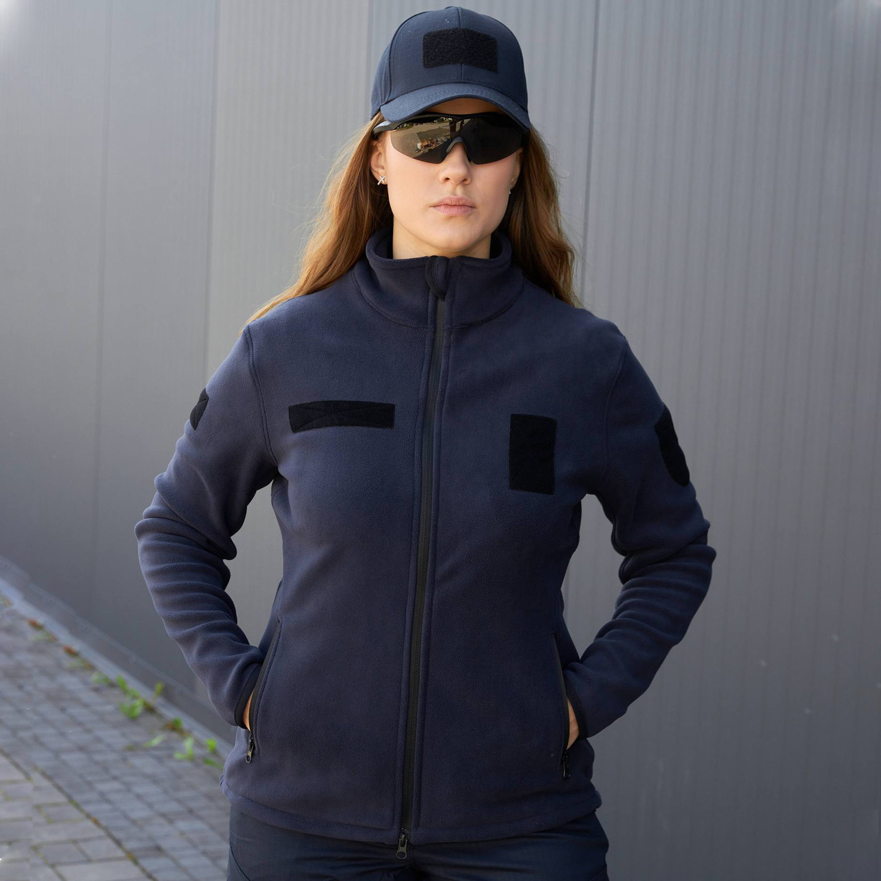 🔥 Кофта флісова жіноча "Polartec" (Синя) тактична фліска, для ДСНС, ЗСУ, НГУ, військова, фото 1