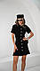 Міні сукня вʼязана чорна з ґудзиками трикотажна - фото 1 - id-p2767180809