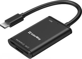 Зчитувач Кардрідер Colorway USB-C to USB 3.0/SD/MicroSD (CW-CR-02) (код 153524)