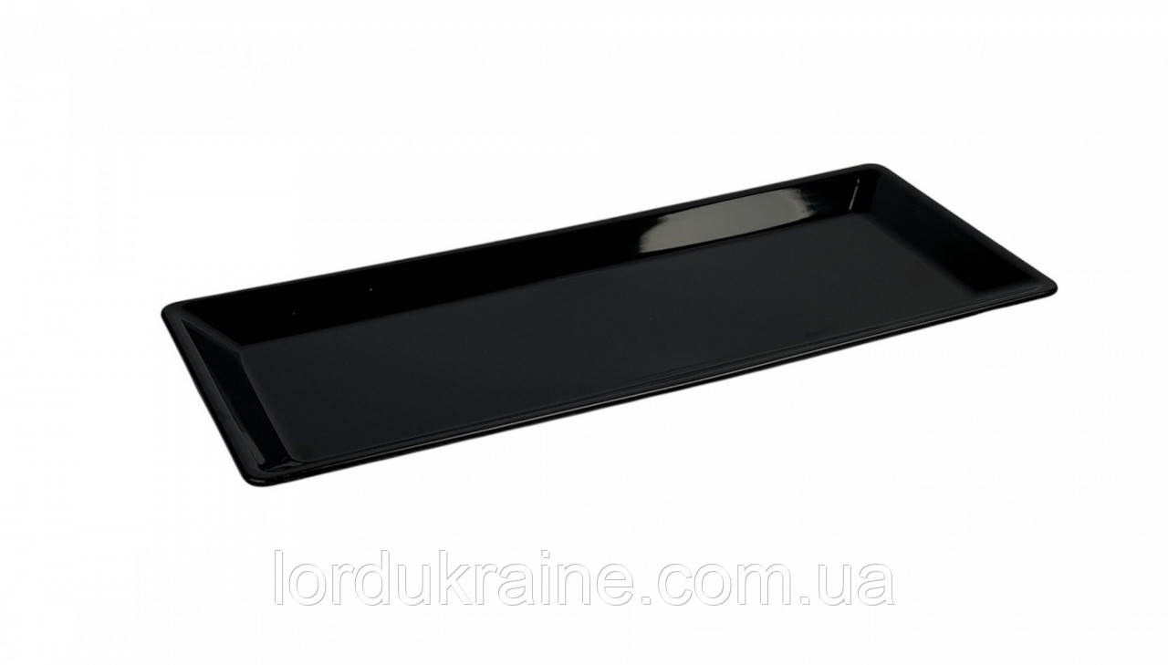 Піднос з полікарбонату 34х14 см чорний, фото 1