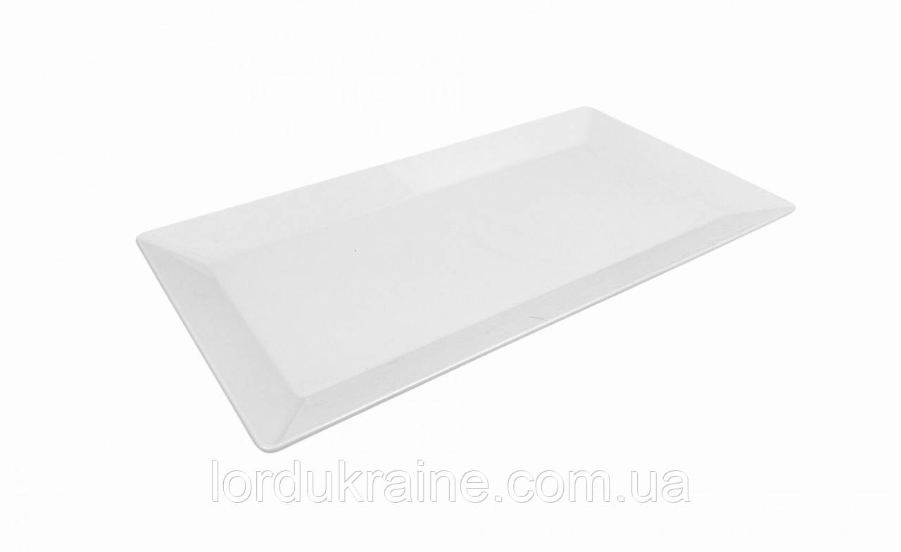 Піднос з полікарбонату 34х18 см білий, фото 1