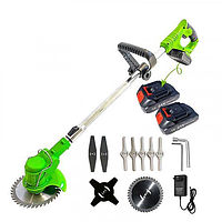 Тример коса з 2 акумуляторами для трави та кущів KIYOSHI WL-I30І змінними насадками та регулюванням висоти