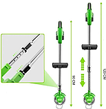 Тример коса з 2 акумуляторами для трави та кущів KIYOSHI WL-I30І змінними насадками та регулюванням висоти, фото 3