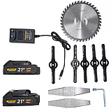 Тример коса з 2 акумуляторами для трави та кущів KIYOSHI WL-I30І змінними насадками та регулюванням висоти, фото 8