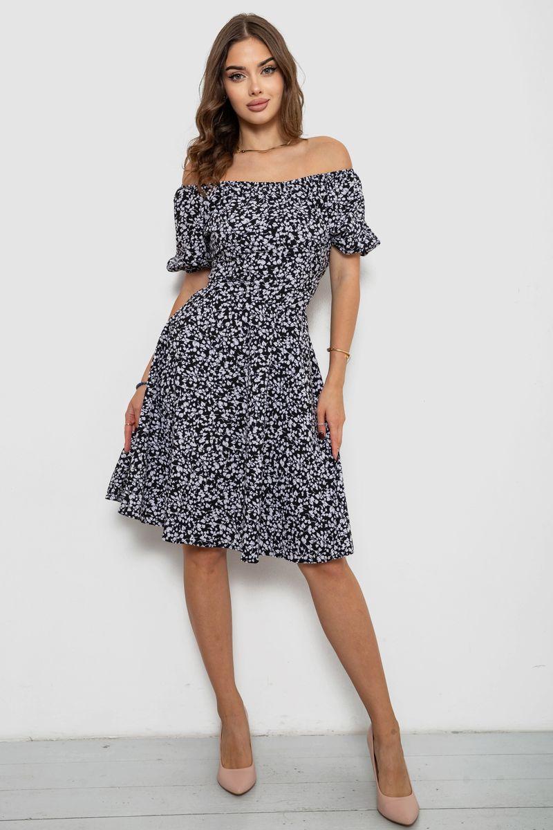 Сукня софт із принтом, колір чорно-білий, 230R1010-5, фото 1