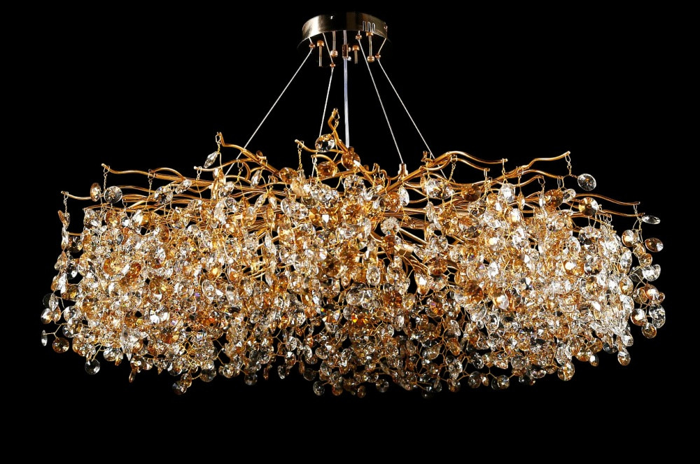 Кришталева золота люстра L02/D1000/14 (GD), фото 1