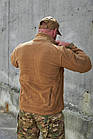 🔥 Чоловіча флісова кофта (Койот) тактична, ЗСУ, військова, НГУ, нацгвардії, тактична, ССО, фото 5