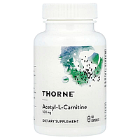 Ацетил карнітин, Acetyl-L-Carnitine, Thorne, 500 мг, 60 капсул
