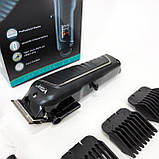 Акумуляторна машинка-тример для стрижки волосся VGR V-683, Набір для стрижки волосся на акумуляторі PU-80, фото 4