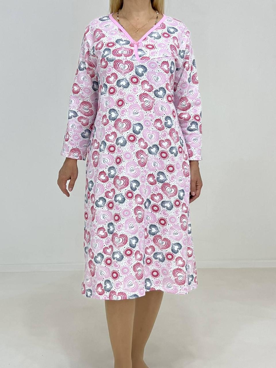 Нічна сорочка Triko Сердечки 54-56 Різнокольоровий (66476085-2), фото 1