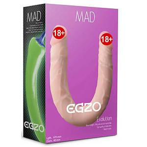 Двосторонній фалоімітатор EGZO Ciberskin 47 см*4 см