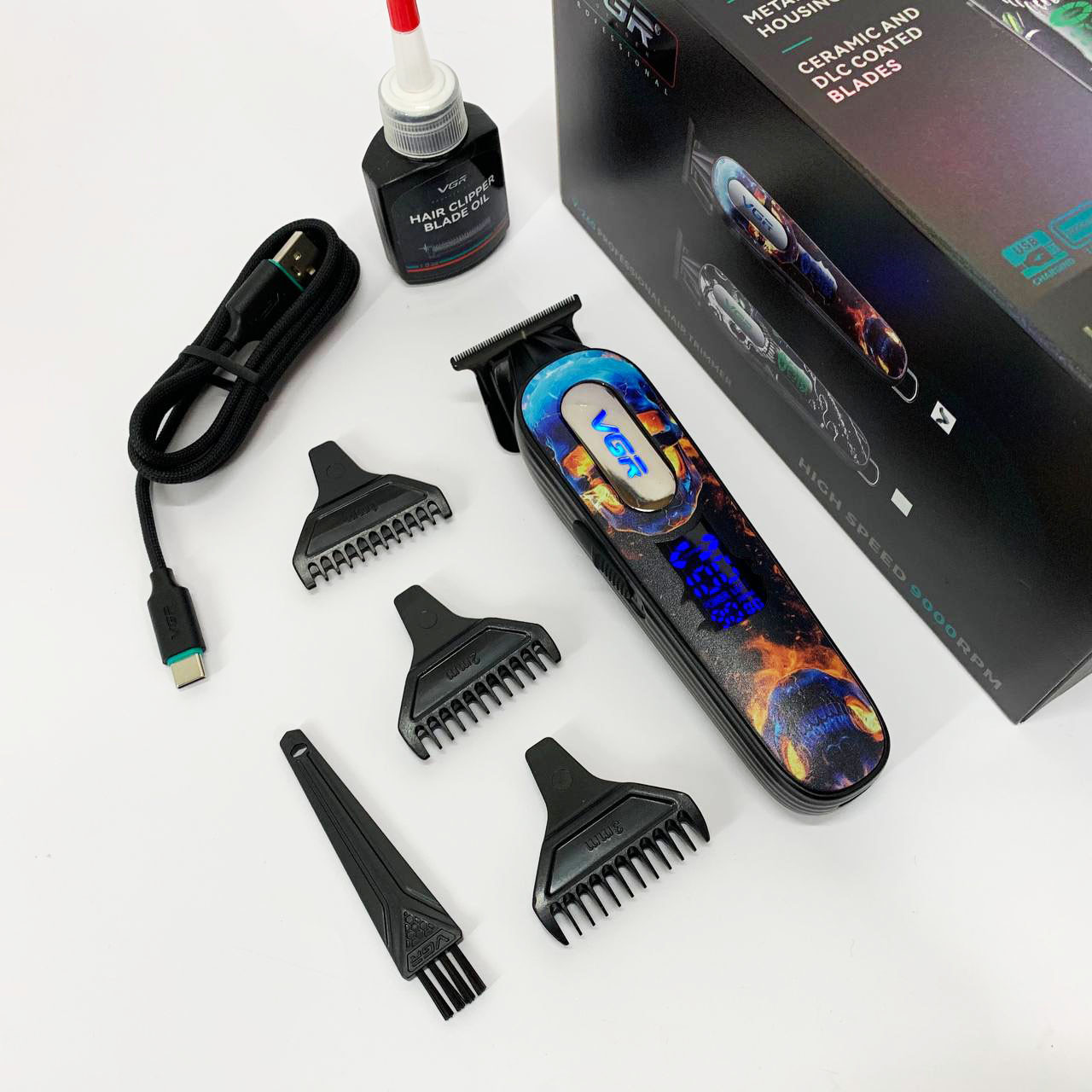 Машинка для підстригання VGR V-260 RED, Перукарські машинки професійні, Набір для стрижки з зарядкою KX-31