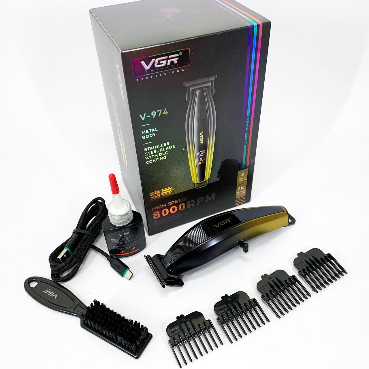 Професійна бритва-машинка для стрижки волосся, Електробритва для стрижки голови, Тример бездротовий KL-91