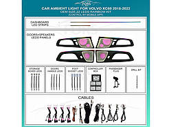 Підсвітка салону FORS.auto для Volvo XC60 2018-2022 (Rainbow Kit)-22 LEDs