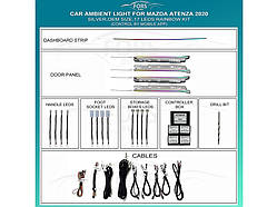 Підсвітка салону FORS.auto для Mazda 6/Atenza 2020 (Silver, Rainbow Kit)-17 LEDs