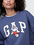 Жіночий світшот на флісі GAP з принтом Snoopy 1159844496 (Синій XXL), фото 4