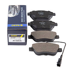 Колодки гальмівні передні Raiso(Швеція) Fiat Doblo, Фіат Добло (З датчиком) 05-10