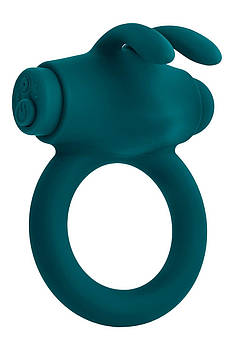 Ерекційне кільце з віброкулею Evolved Playboy Bunny Buzzer, зелене Bomba💣