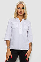 Блуза Однотонная Белая Базовая Женская Salex Блуза Однотонна Біла Базова Жіноча