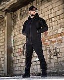Тактичний костюм софтшел SATELIT чорний демісезонний для поліції ПП8056 ТМ, фото 2