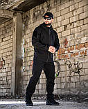 Польовий костюм софтшел SATELIT чорний демісезонний для поліції ПП8056 ТМ, фото 3