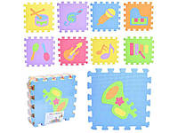 Килимок мозаїка METR 30*30см 9шт EVA музичні інструменти MR 1279