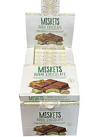 Дубайський молочний шоколад з фісташковою начинкою Miskets 100г