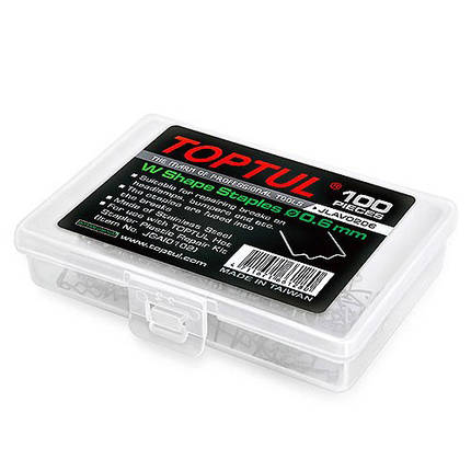 Комплект скоб для термостеплера (100 шт, W-тип, 0.6 мм) JLAV0206 TOPTUL, фото 1