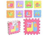 Килимок мозаїка METR 30*30см 9шт EVA транспорт MR 1272