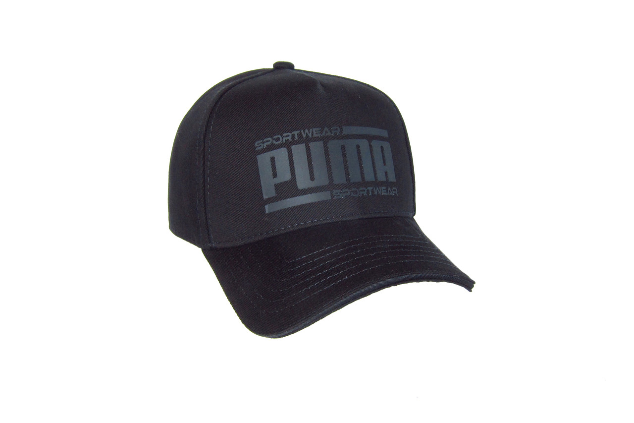 Бейсболка осінь-зима котонова чорна на флісі PUMA-ПУМА 91011, фото 1
