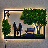 Сімейна картина з підсвіткою чи без Картина на подарунок сімейній парі, подарунок сім′ї, фото 8