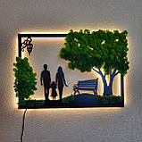 Сімейна картина з підсвіткою чи без Картина на подарунок сімейній парі, подарунок сім′ї, фото 9