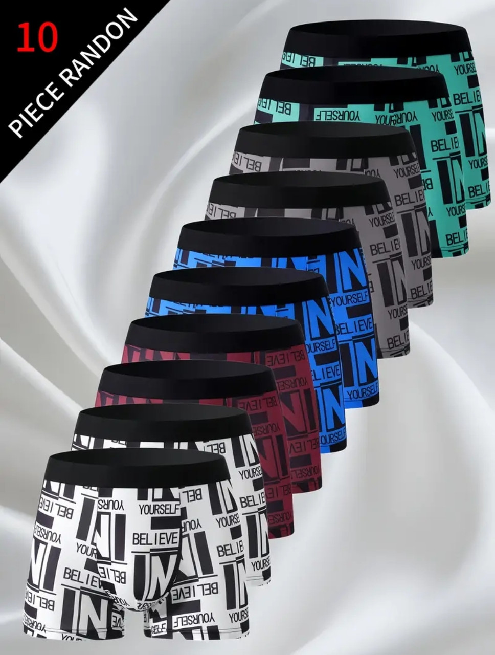 Набір трусів чоловічих S з 10 шт боксерів розмір 40-42, фото 1