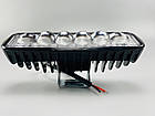 Фара LED прямокутна 18W (6 діодів) (зовнішня) 3D лінза, фото 8