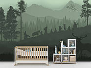 Самоклеючі плівка Oracal фотошпалери принт в художньому стилі в дитячу "Силуети героїв", фото 8