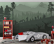 Самоклеючі плівка Oracal фотошпалери принт в художньому стилі в дитячу "Силуети героїв", фото 5