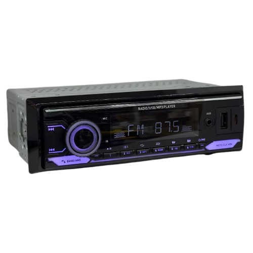 Автомагнітола 1Din Carwales JSD-775 Bluetooth автомобільна магнітола з підсвічуванням RGB Чорний