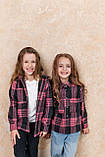 Стильна дитяча сорочка у клітинку 8565 у розмірах 122-152, фото 7