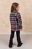 Стильна дитяча сорочка у клітинку 8565 у розмірах 122-152, фото 5