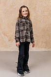 Стильна дитяча сорочка у клітинку 8565 у розмірах 122-152, фото 4