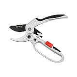 Секатор для гілок Ø≤ 20 мм (l= 200 мм) з блокуванням та храповиком (алюмінієві ручки) Yato YT-88123, фото 5