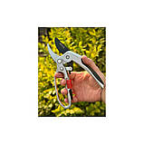 Секатор для гілок Ø≤ 20 мм (l= 200 мм) з блокуванням та храповиком (алюмінієві ручки) Yato YT-88123, фото 6