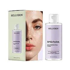Охолоджувальний тонер для боротьби з набряками HOLLYSKIN Artichoke Skin Rerfecting Toner, 150 мл (0306h)