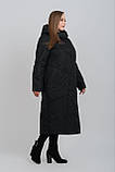 Зимове пальто сучасного дизайну для жінок із пишними формами М-1068, фото 6