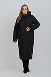 Зимове пальто сучасного дизайну для жінок із пишними формами М-1068, фото 3